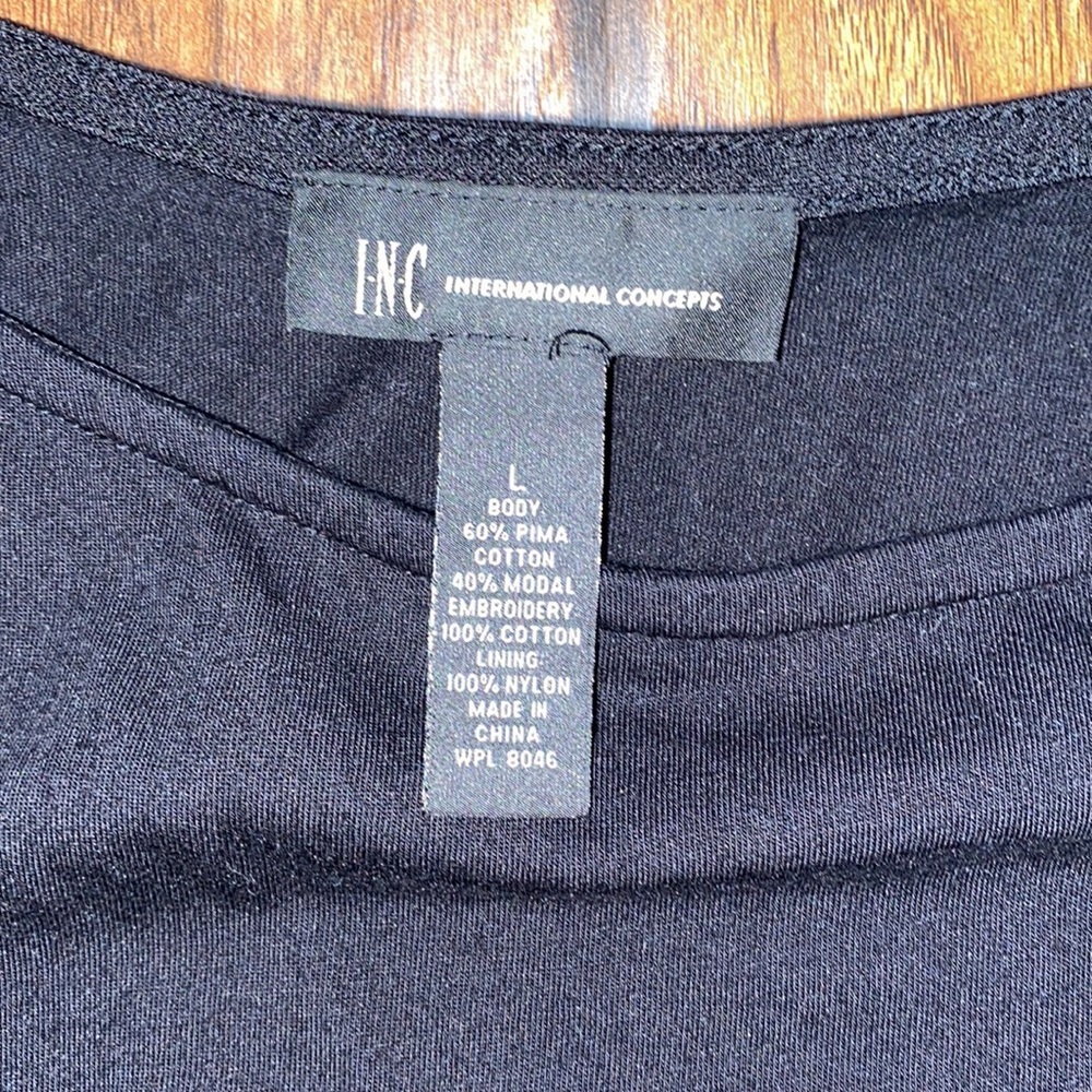 International Concepts Little Black Dress w/ Lace - Picture 2 of 2